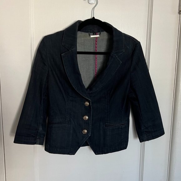 EXPRESS DENIM JEAN JACKET BLAZER - Picture 1 of 2